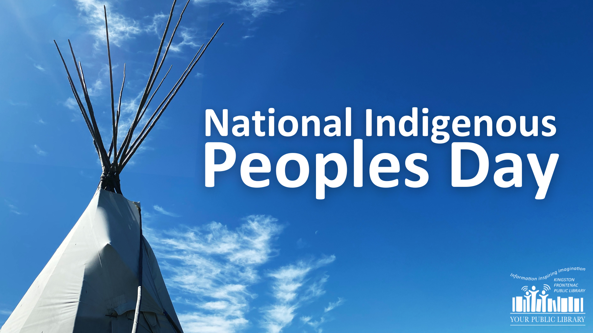 A teepee with text reading National Indigenous Peoples Day